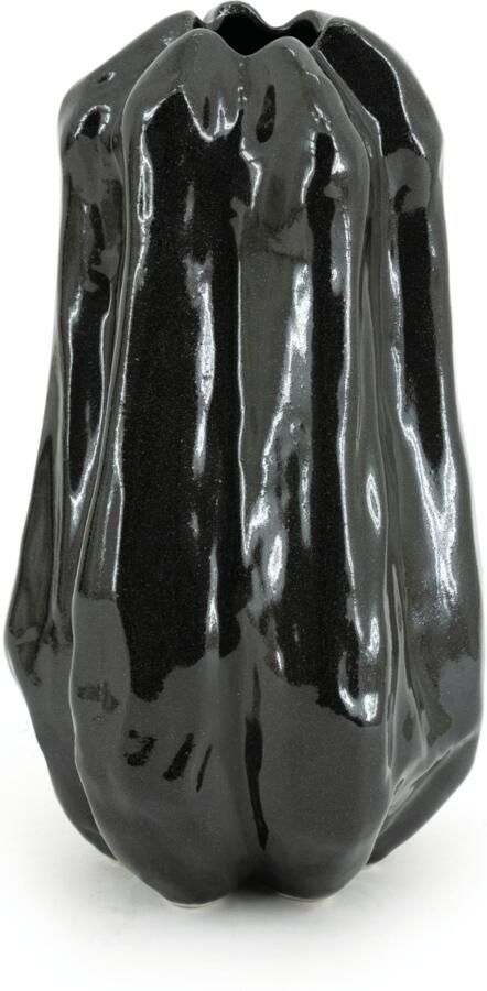 By-Boo Vaas Alba 35cm hoog Zwart