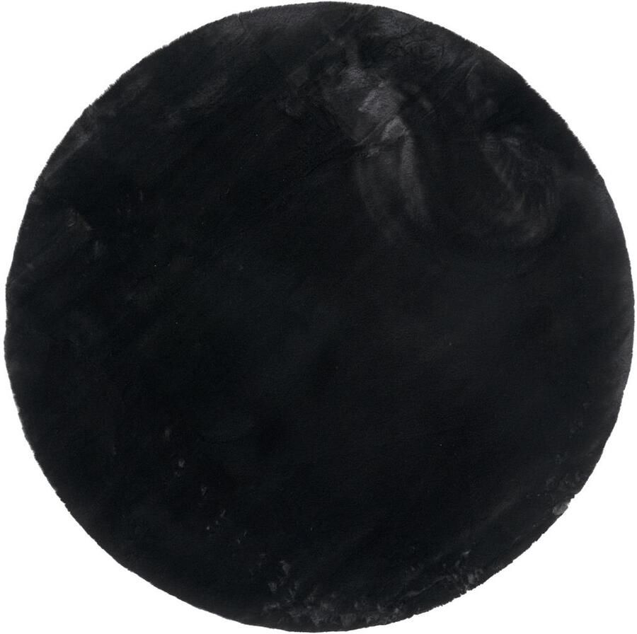 By-Boo Rond Vloerkleed Zena 200cm Zwart