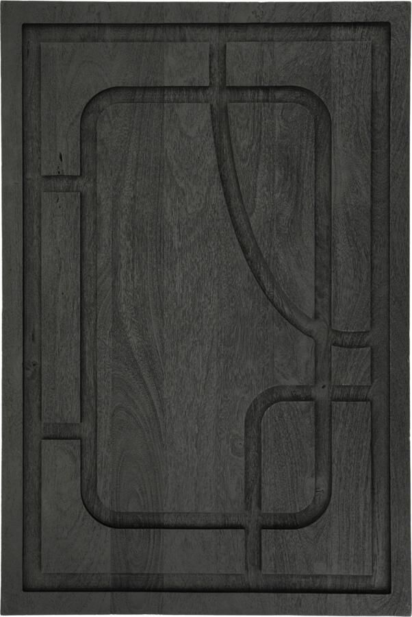 By-Boo Wandpaneel Kuzai Mangohout 90 x 60cm Zwart