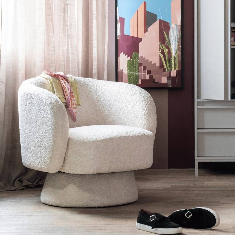 By-Boo Draaifauteuil Balou Bouclé Beige