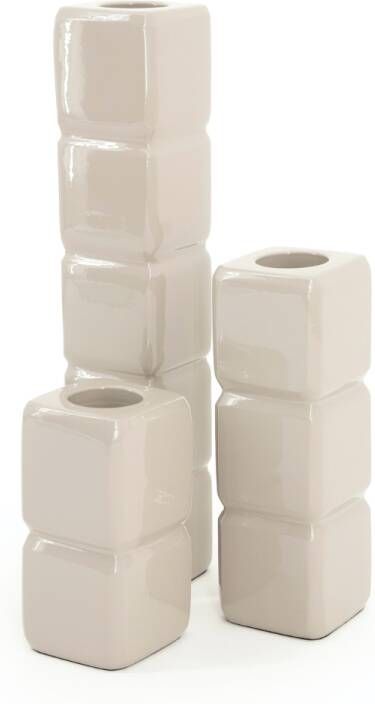 By-Boo Kaarshouder Cube Set van 3 stuks Taupe