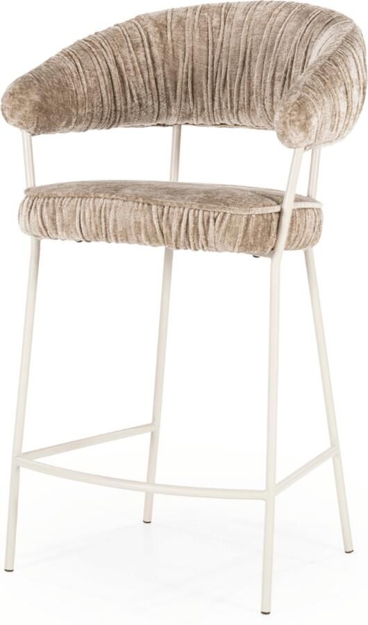 Eleonora Barstoel Lizzy Taupe (zithoogte 67cm)