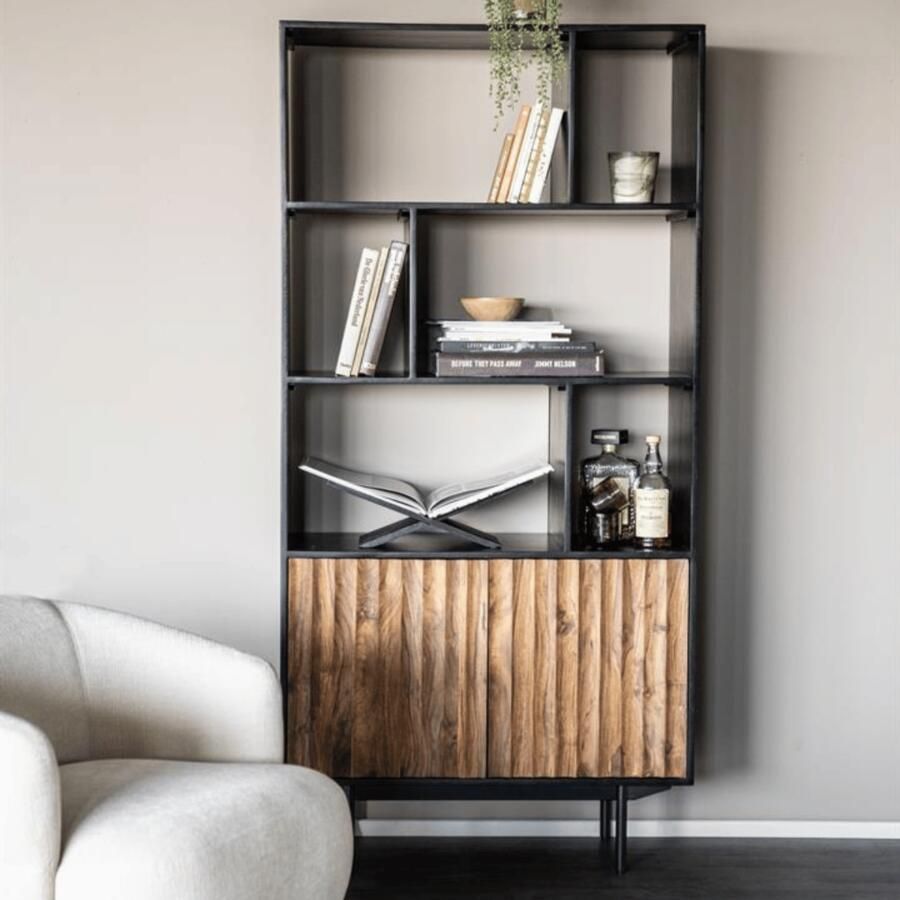 Eleonora Wandkast Alexander Sheesam hout 190 x 94cm Bruin