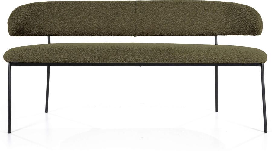 Eleonora Eetkamerbank Luka Bouclé 160cm Groen