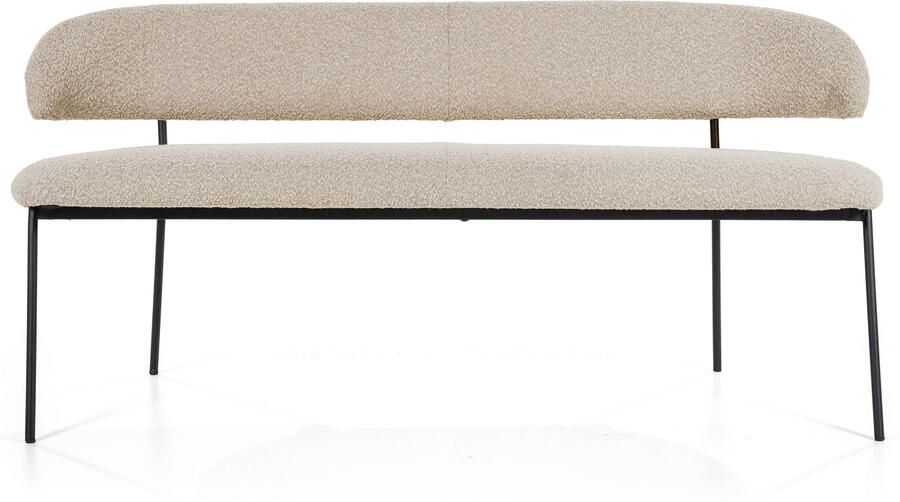 Eleonora Eetkamerbank Luka Bouclé 160cm Taupe