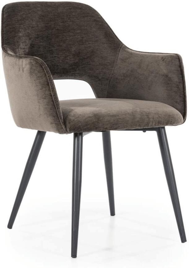 Eleonora Eetkamerstoel Esmee bruin | met armleuningen