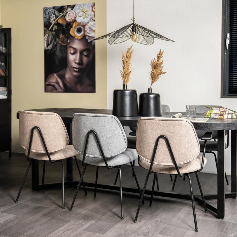 Eleonora | Stoel Lynn grijs fletcher | Zitmeubels eetkamer | Eetkamerstoel - Foto 2