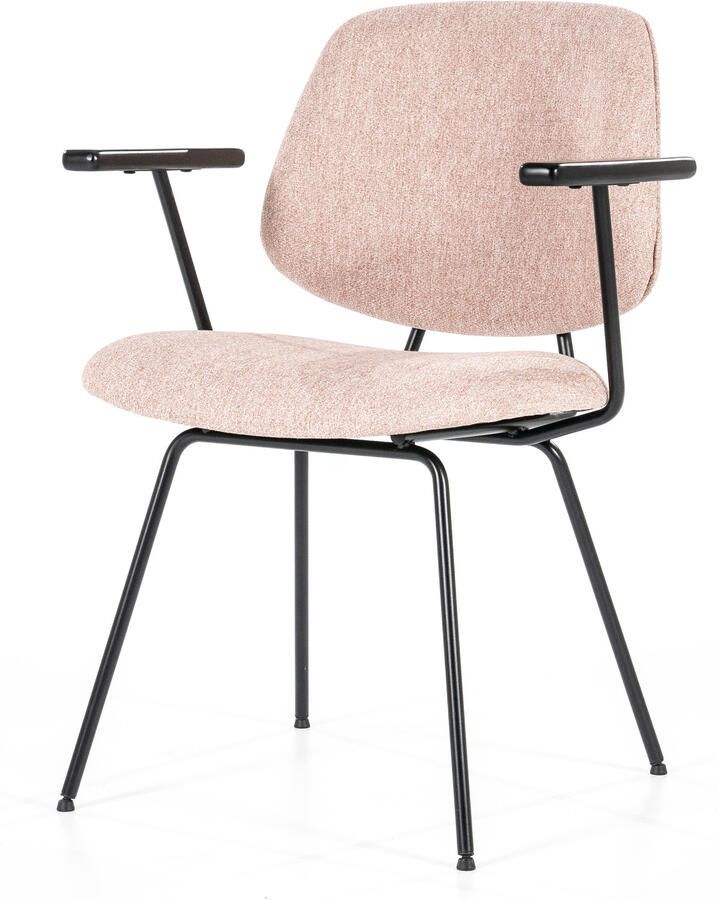 Eleonora | Armstoel Lynn roze fletcher | Zitmeubels eetkamer | Armstoel