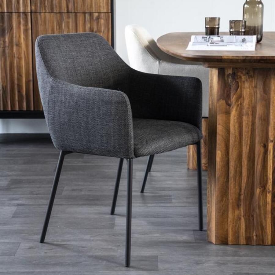 Eleonora Eetkamerstoel Paul antraciet Linea
