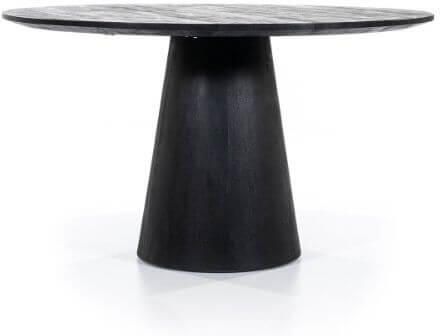 Eleonora | Eettafel Aron Rond 130 zwart | Eettafels | Eettafel - Foto 3