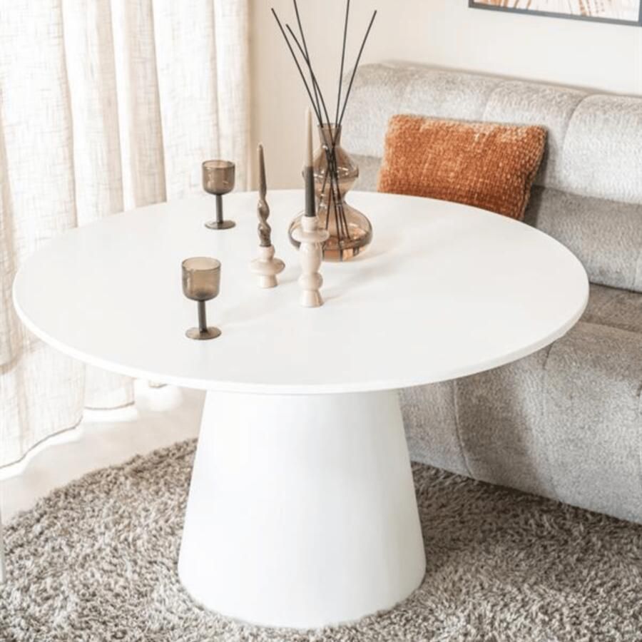 Eleonora Ronde Eettafel Elin 130cm wit