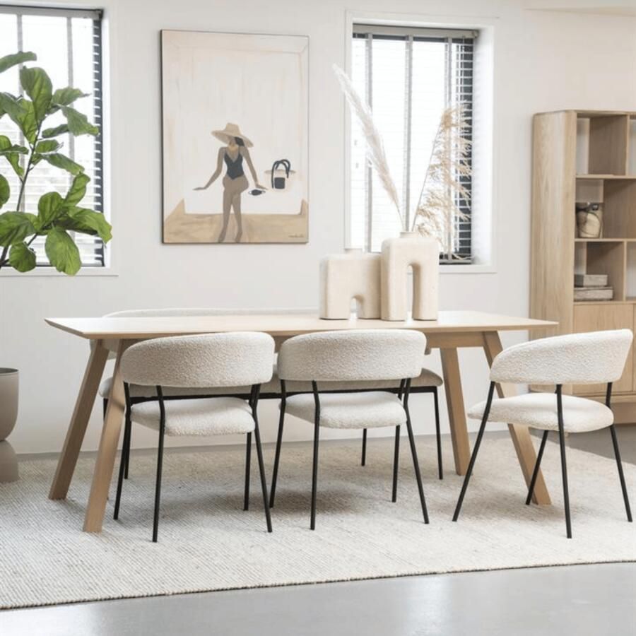 Eleonora Eettafel Thomas Eikenhout 220 x 90cm Naturel