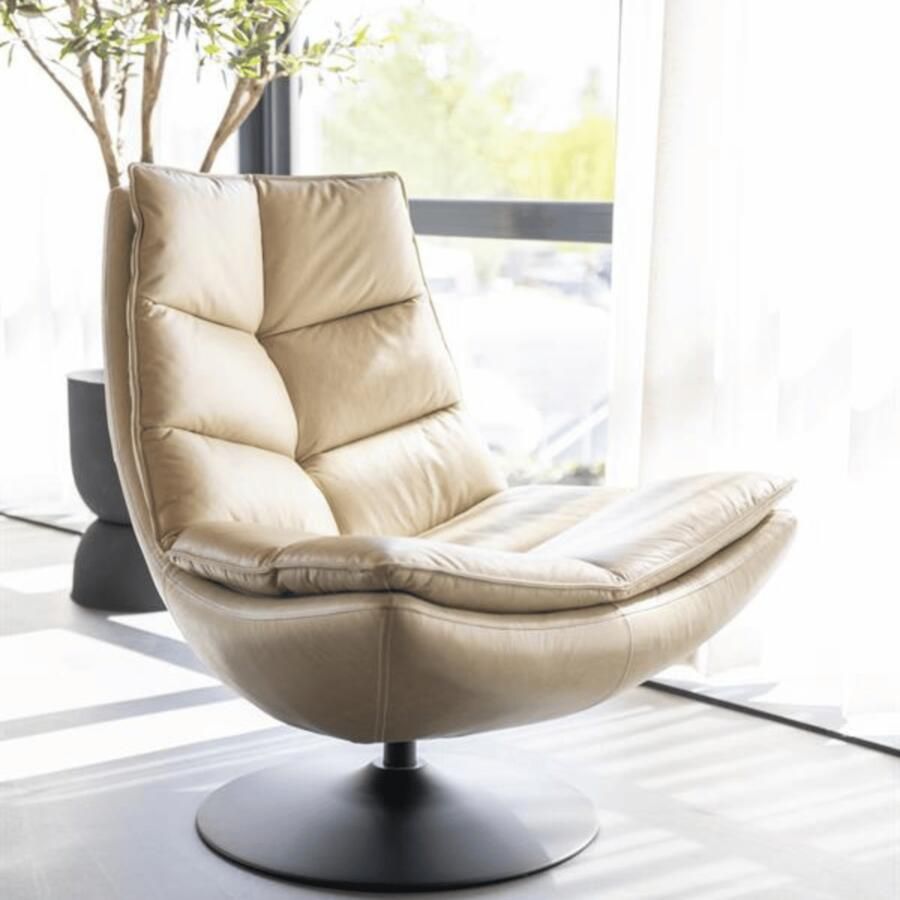 Eleonora Fauteuil Sven beige boho leder
