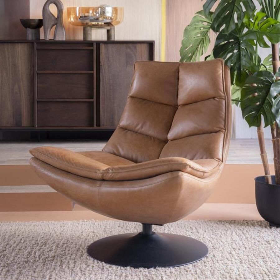 Eleonora Fauteuil Sven cognac boho leder