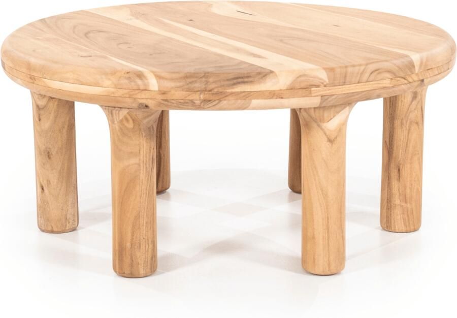 Eleonora Ronde Salontafel Bram Acaciahout 80cm Naturel