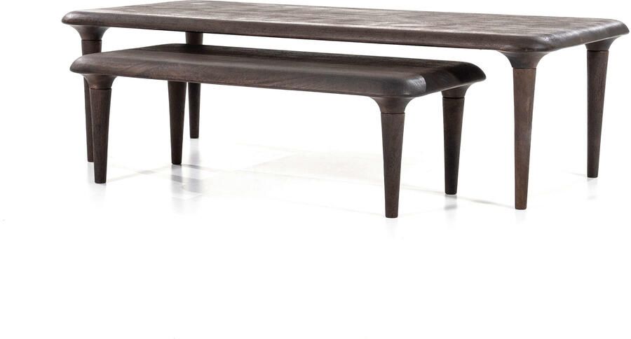 Eleonora Salontafel Jiska Set van 2 stuks Mangohout