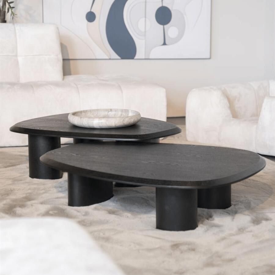 Eleonora Organische Salontafel Walter Eiken 106 x 88cm zwart