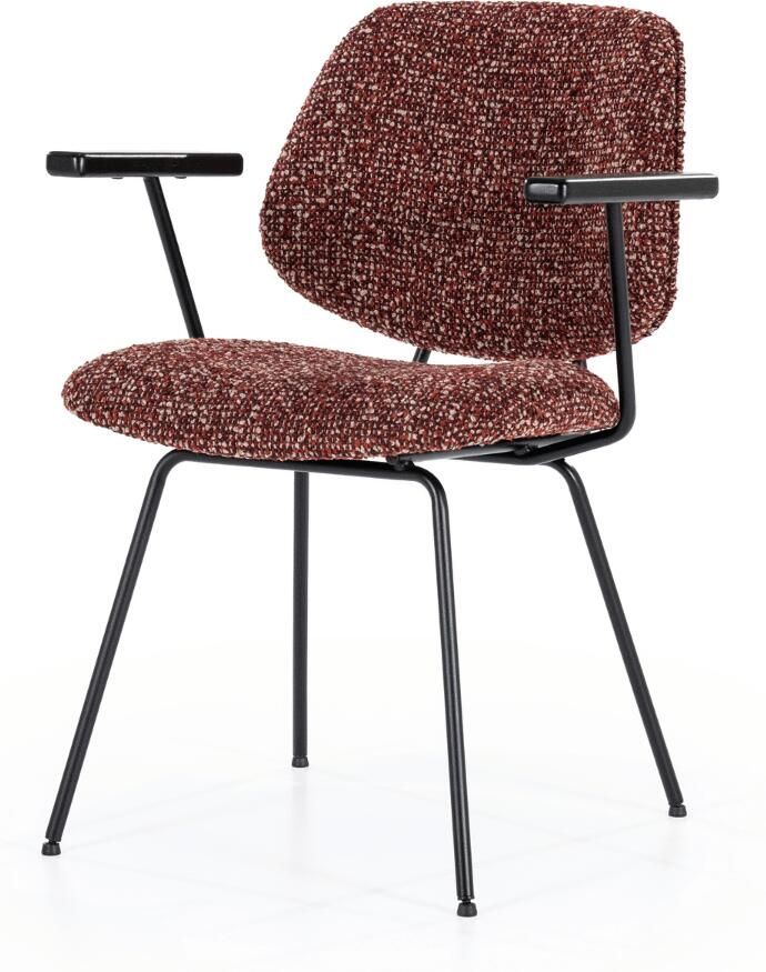 Eleonora Eetkamerstoel Jon Met armleuning Rood