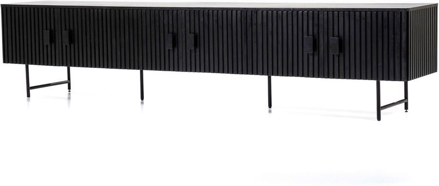 Eleonora | Tv-meubel Remi 6-drs. zwart | Woonkamer meubels | Tv-dressoirTv-meubel