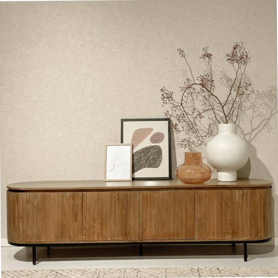 Livingfurn | Tv-dressoir Noor Natural 210cm | Woonkamer meubels | Tv-dressoirTv-meubel