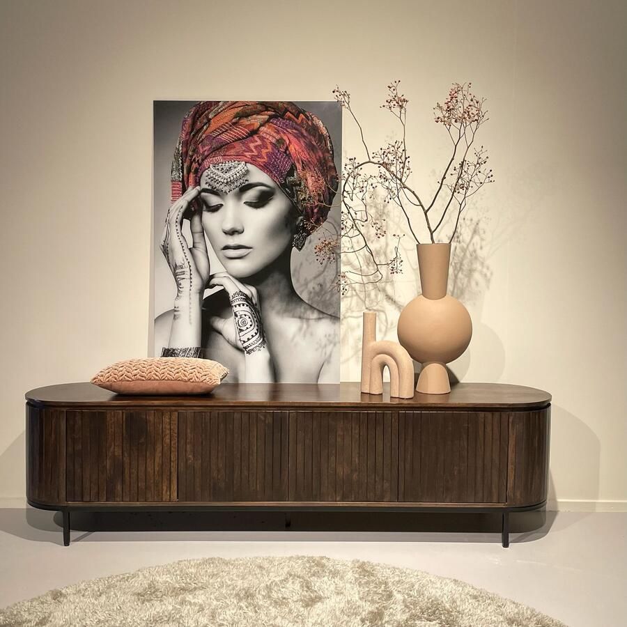 Livingfurn | Tv-dressoir Noor Walnut 210cm | Woonkamer meubels | Tv-dressoirTv-meubel