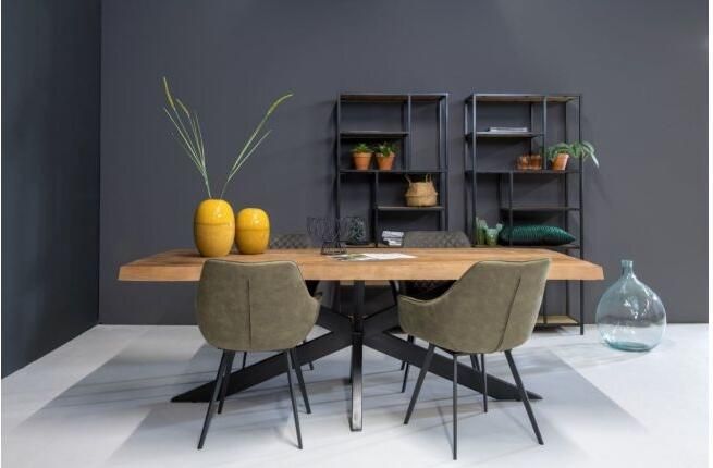 Brix Eetkamertafel | Sturdy Tree Top Spider | 100x200 cm | mangohout met staal - Foto 4