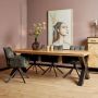 Merkloos Sans marque Eetkamertafel Denver | Rechthoek X-poot | 200 cm - Thumbnail 3
