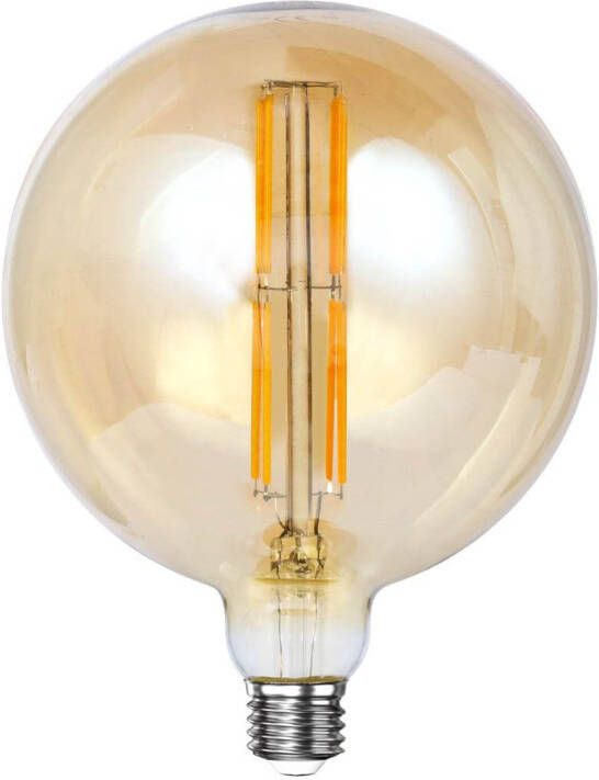 Max Wonen Lichtbron LED | G150 | bol Ø15 cm | 6W | Amberkleurig glas