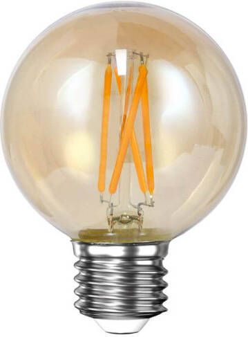 Max Wonen Lichtbron LED | G60] | bol Ø6 cm | 6W | Amberkleurig glas