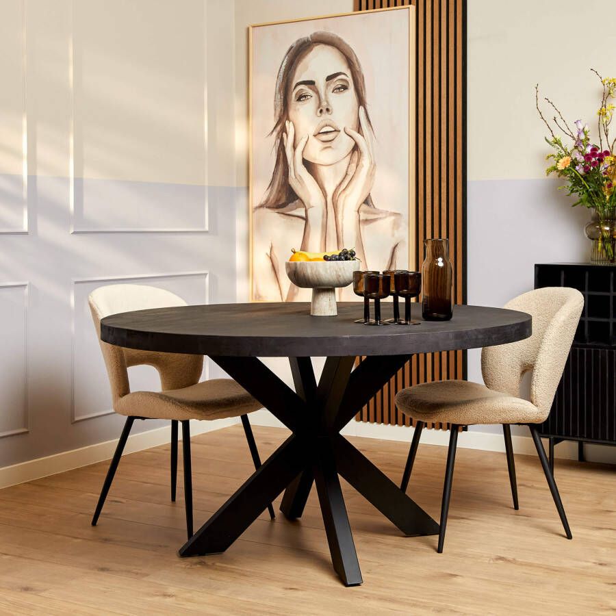 Starfurn Eettafel Denver Black | 140 cm | Rond