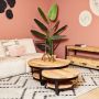 Merkloos Sans marque Mango salontafel Paras 70 cm industriële salontafel van mangohout - Thumbnail 3