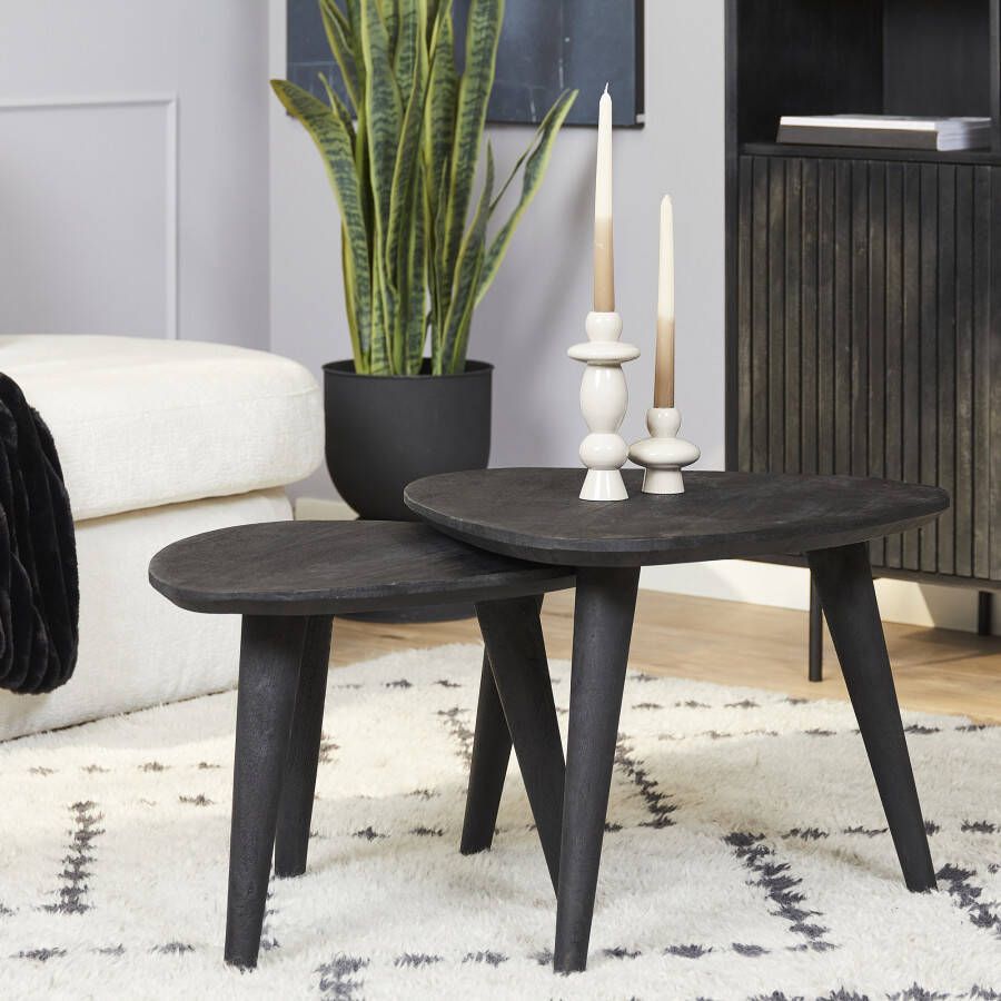 Starfurn Salontafel Omaha Black | 60 cm | Set van 2