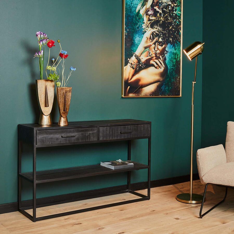 Starfurn Sidetable Denver Black | 2 lades STF-8714