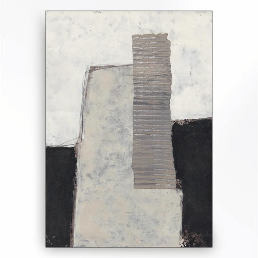 Urban Cotton Wandkleed Abstract 1 in zwart frame