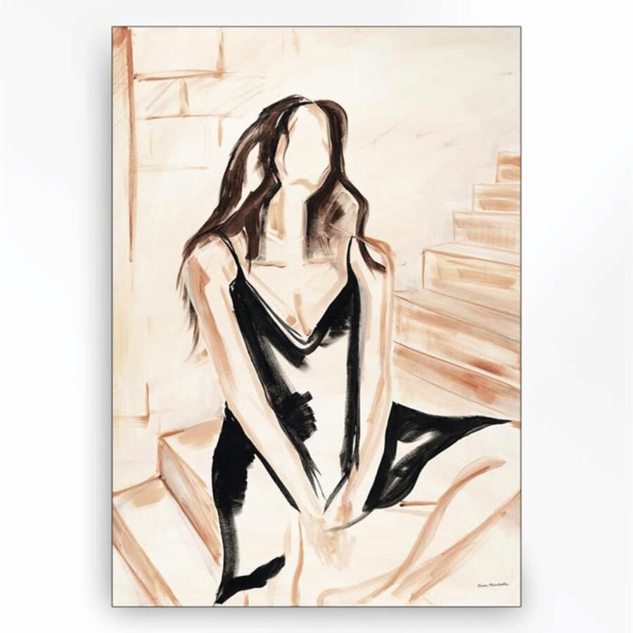 Urban Cotton Wandkleed Assertive in zwart frame