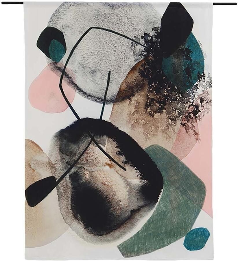 Urban Cotton Wandkleed Splash in zwart frame