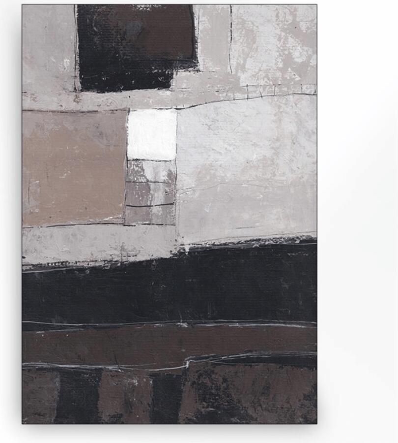Urban Cotton Wandkleed Abstract 4 in zwart frame