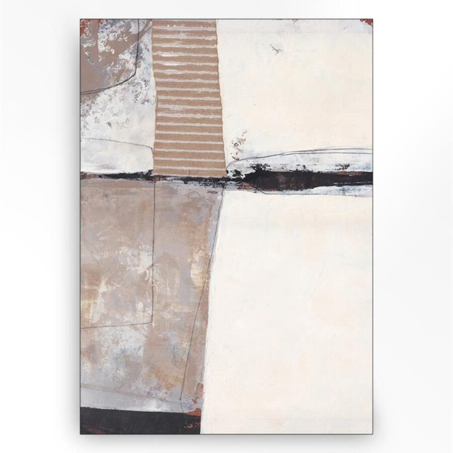 Urban Cotton Wandkleed Abstract 5 in zwart frame