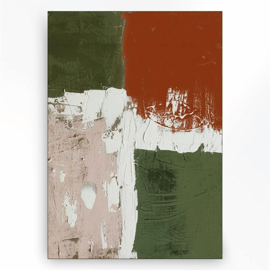 Urban Cotton Wandkleed Artistic Chaos in zwart frame