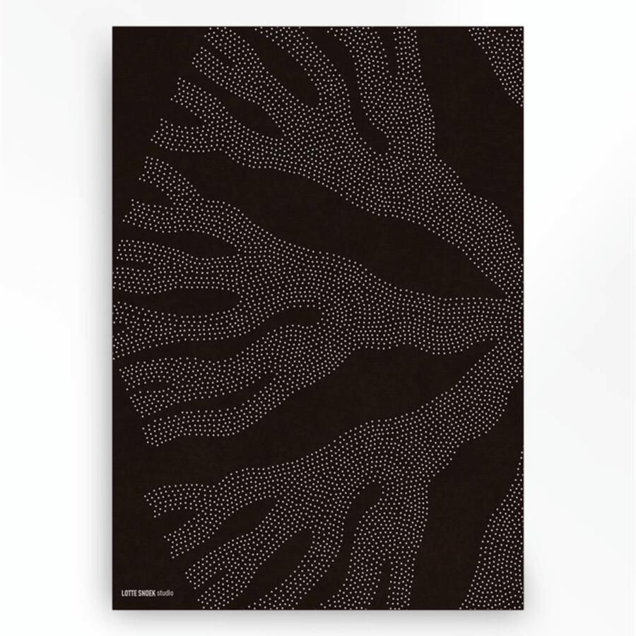 Urban Cotton Wandkleed Circle Dark in zwart frame