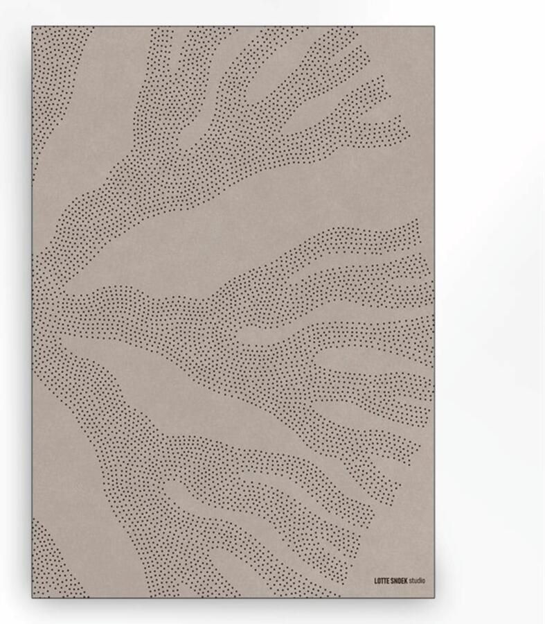 Urban Cotton Wandkleed Circle Light in zwart frame Large 145 x 190cm Bruin