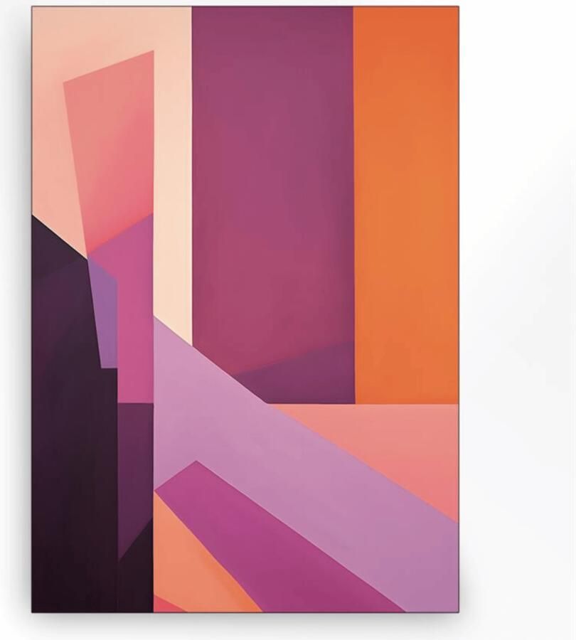 Urban Cotton Wandkleed Folded Lines in zwart frame