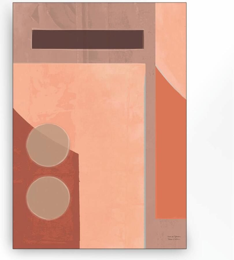 Urban Cotton Wandkleed Monolithic in zwart frame Small 80 x 110cm