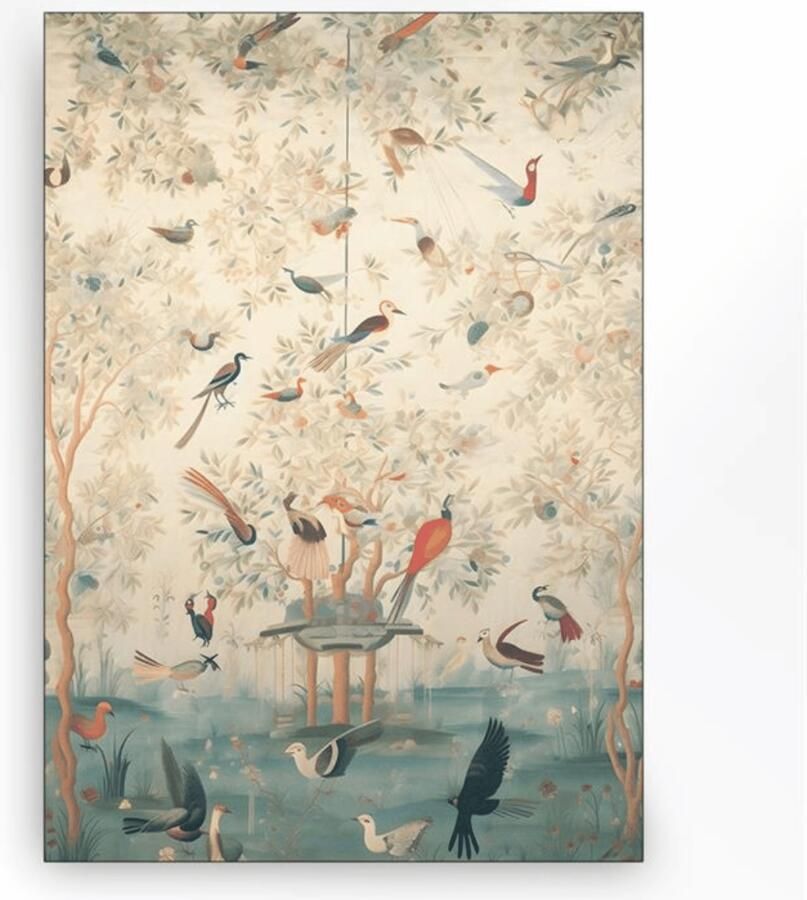 Urban Cotton Wandkleed Oriental Day in zwart frame