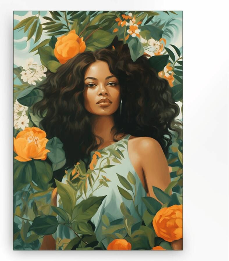 Urban Cotton Wandkleed Rosita in zwart frame