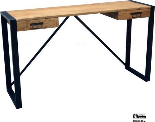 Benoa Mangohouten Bureau Britt met 2 lades 140 cm