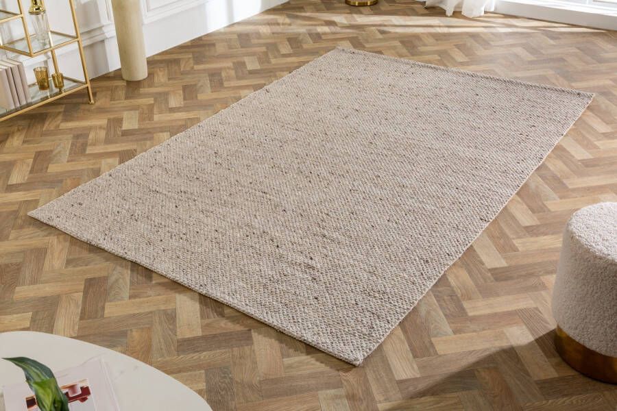 Invicta Interior Design Tapijt WOOL 240x160cm zilvergrijs gemaakt van wol 41717
