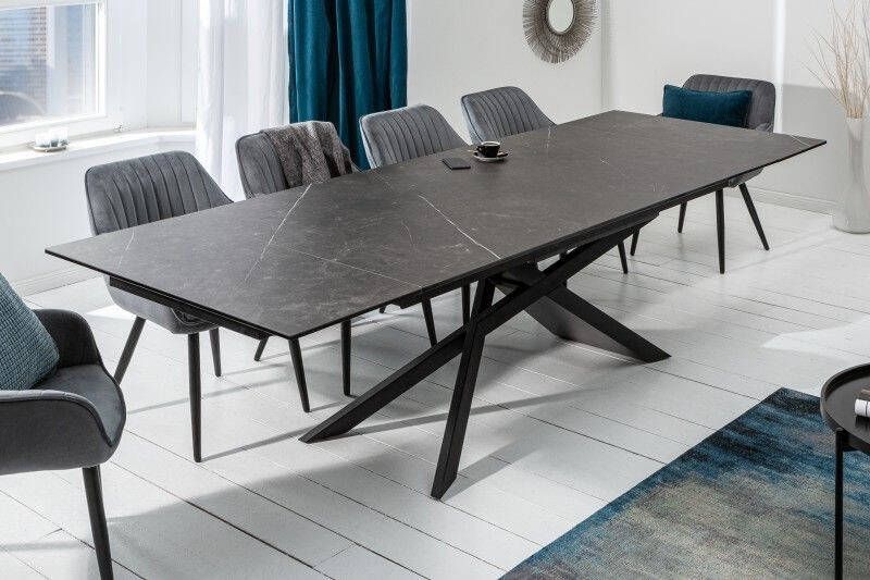 Invicta Interior Uitschuifbare eettafel EUPHORIA 180-220-260cm grafietkeramiek gemaakt in Italie 40645