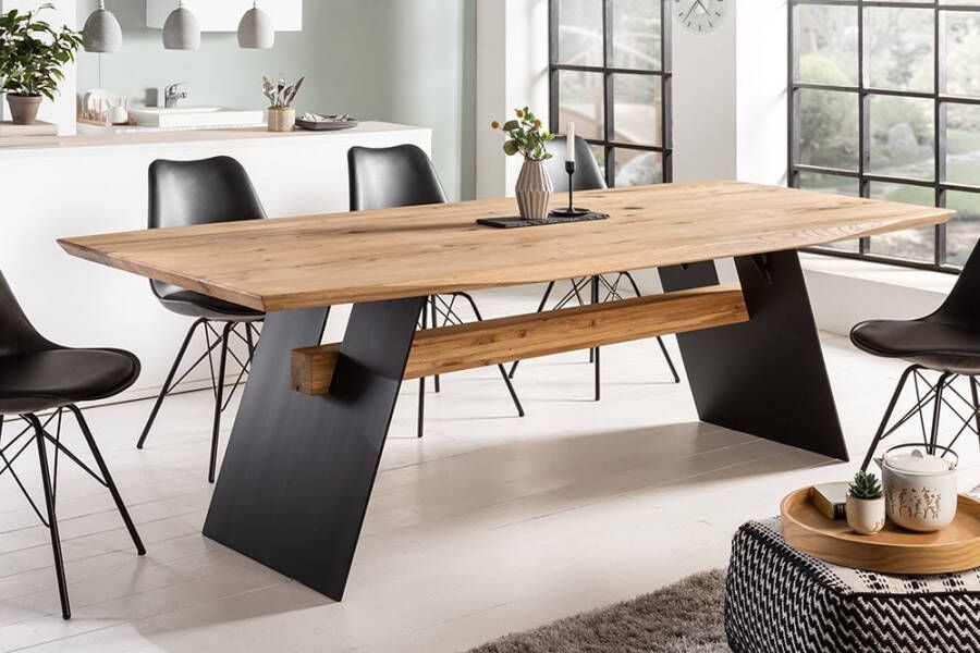 Invicta Interior Design eettafel GRAND OAK 240cm natuurlijk wild eiken massief hout 43389