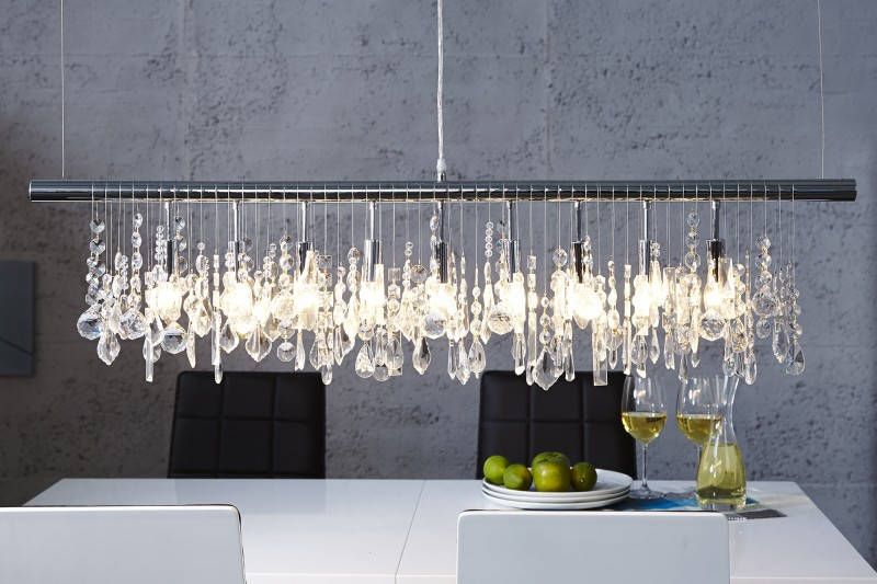 Invicta Interior Extravagante hanglamp DIAMONDS XL 120cm kristallen lamp met 9 lampjes 124